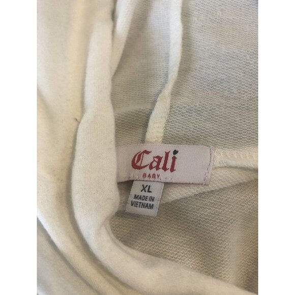 CALI BABY "Good Vibes" LA Fashion WHITE Hoodie, Size XL - Picture 6 of 6